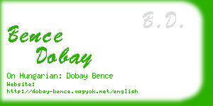 bence dobay business card